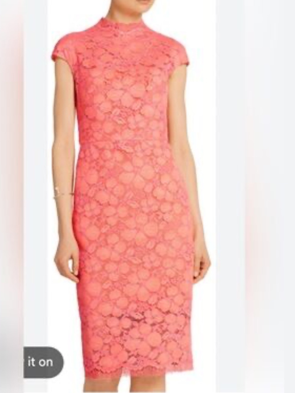 Lela Rose Lace Pattern Knee Length Dress Size Small